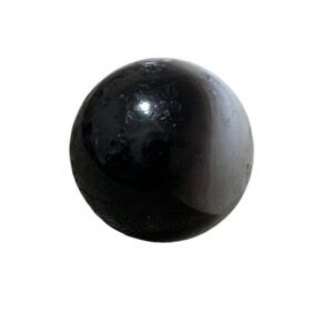 Vintage Glass Marbles. Ribbon design Black and white (Q)